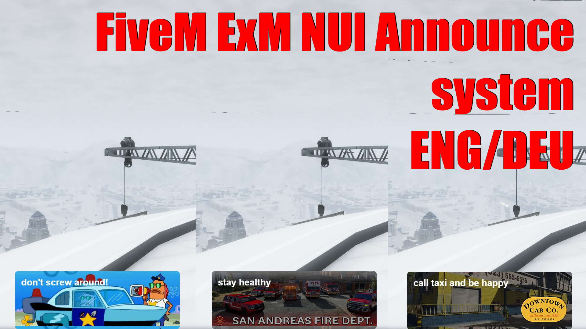 Read more about the article FiveM ExM NUI Announce System